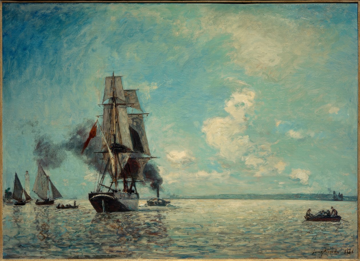Přístav Honfleur od Johan Barthold Jongkind