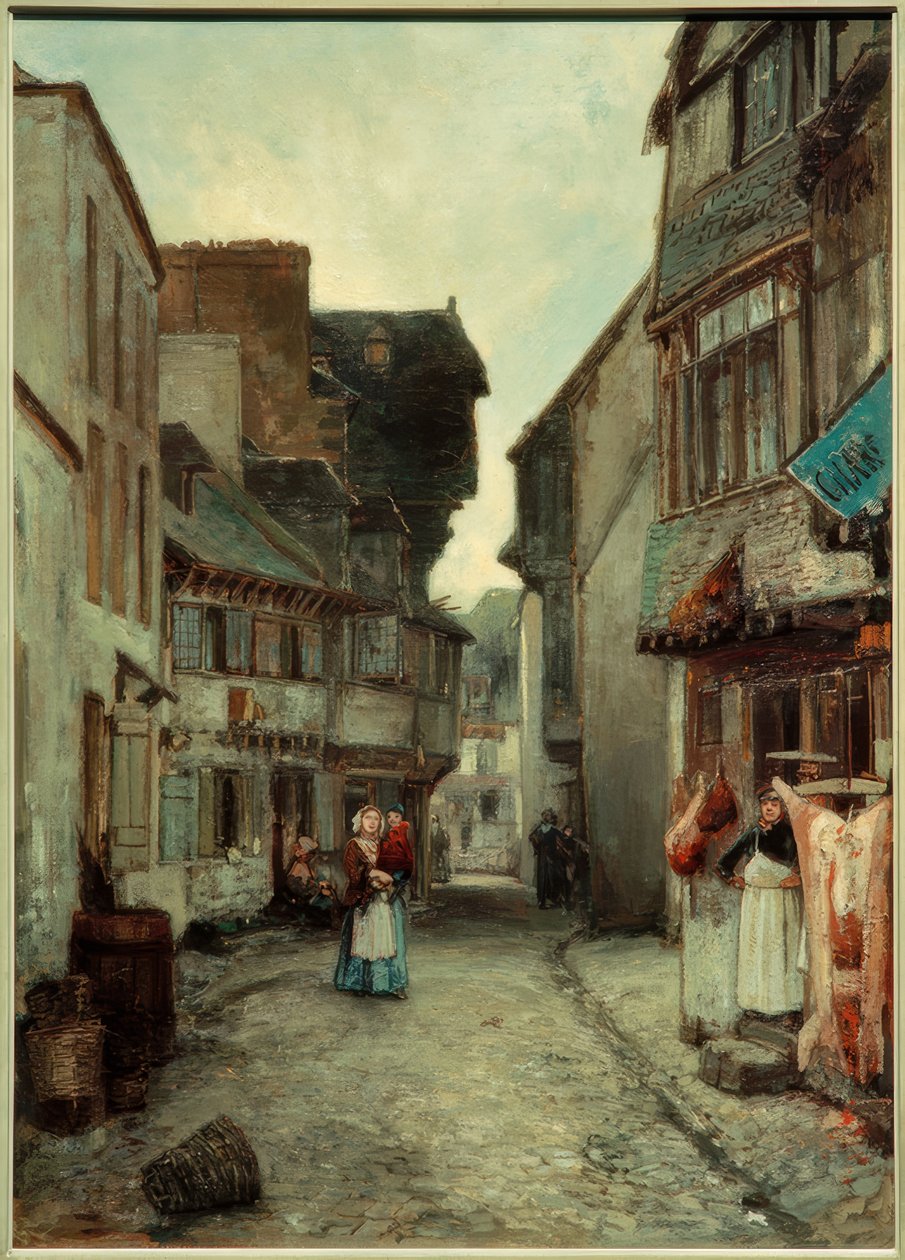 Gasse v Landerneau od Johan-Barthold Jongkind