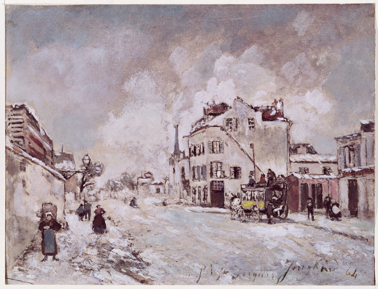 Pohled na Faubourg Saint-Jacques od Johan Barthold Jongkind