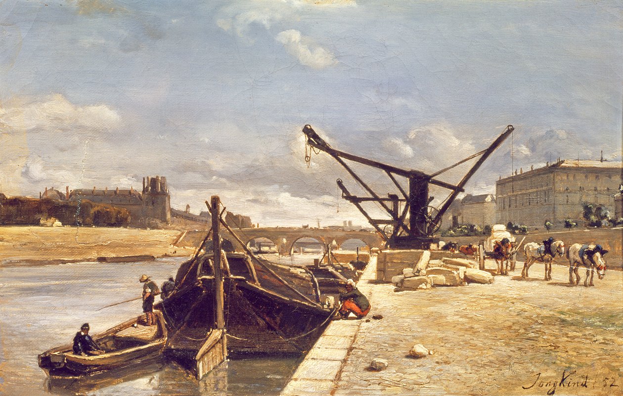 Pohled na Pont Royal, Paříž od Johan Barthold Jongkind