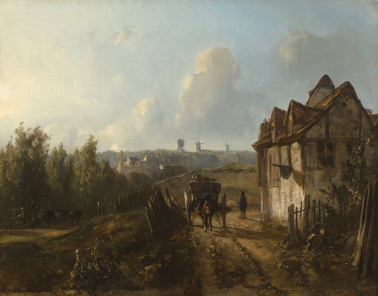 Pohled na Montmartre od Johan Barthold Jongkind