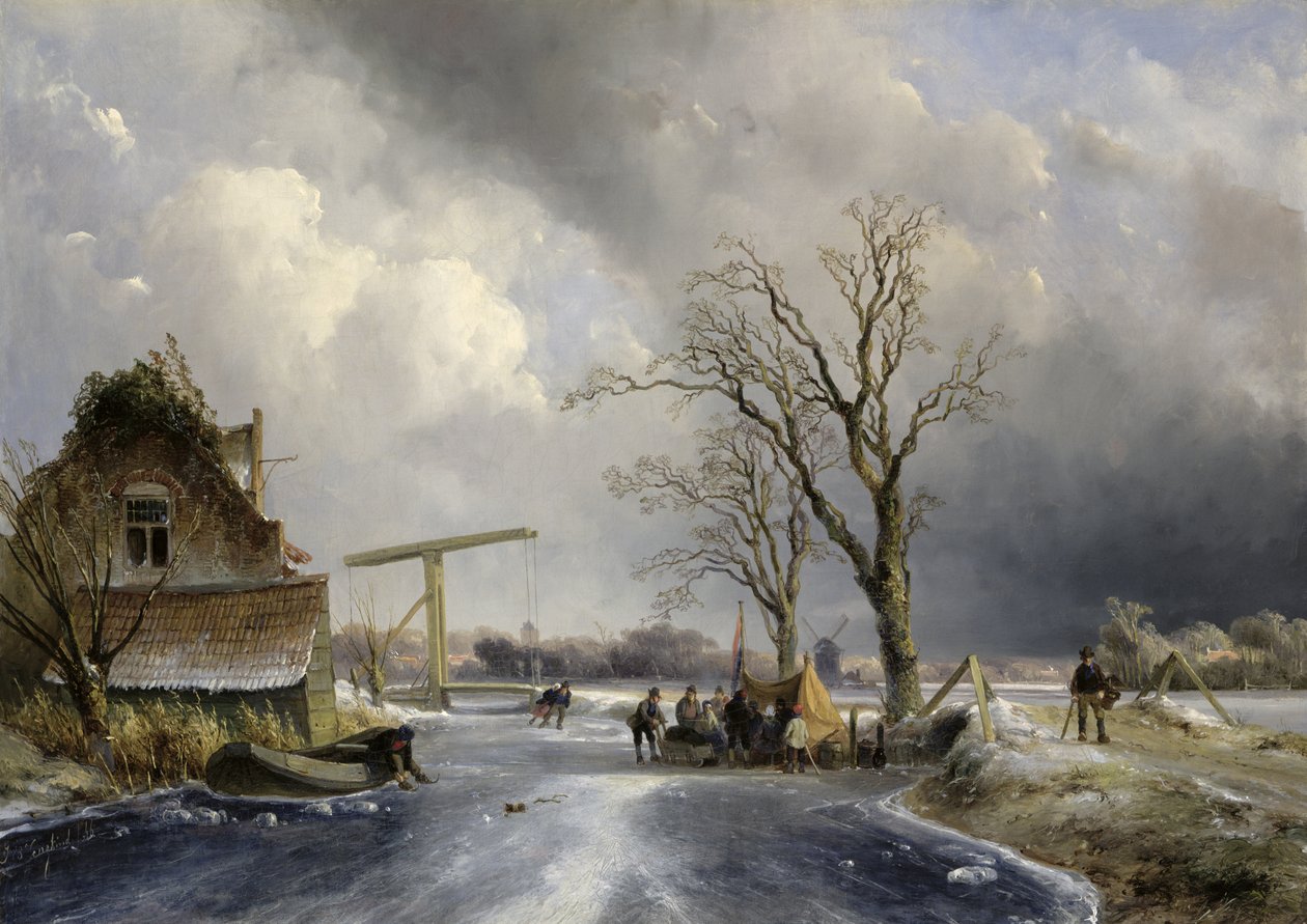 Zimní scéna, 1846 od Johan Barthold Jongkind