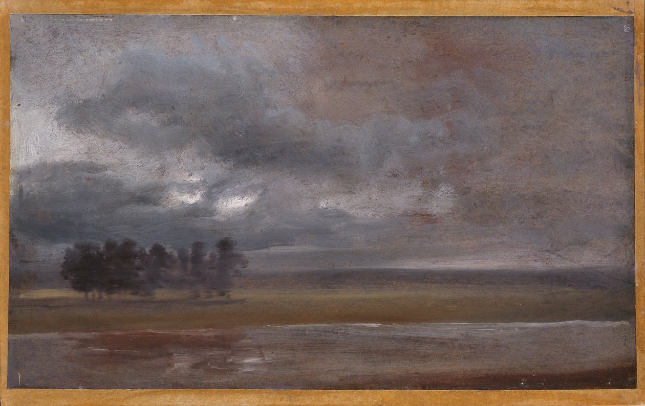 Labe v dešti od Johan Christian Dahl