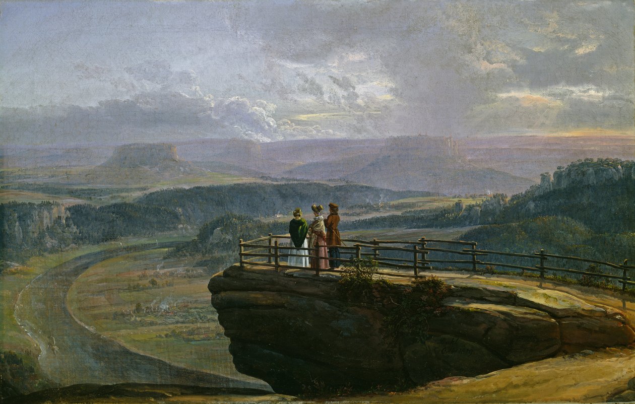 Pohled z Bastei od Johan Christian Dahl