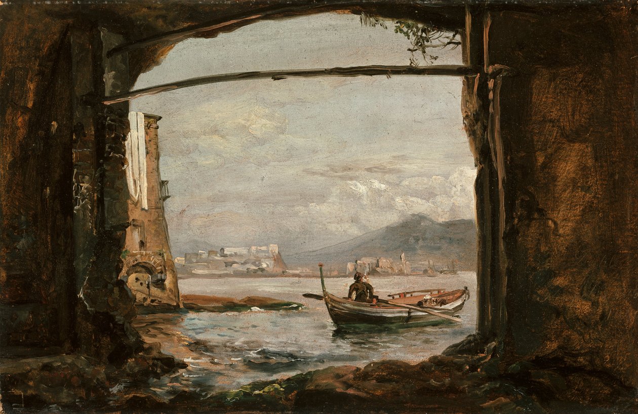 Pohled z jeskyně poblíž Posillipo od Johan Christian Dahl