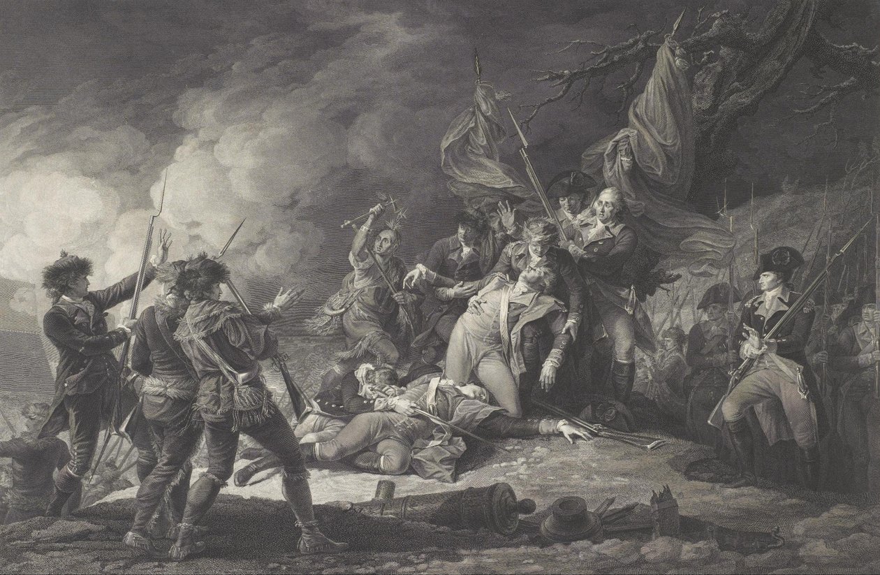 The Death of General Montgomery, In the Attack of Quebec, December 1775 od Johan Frederik Clemens