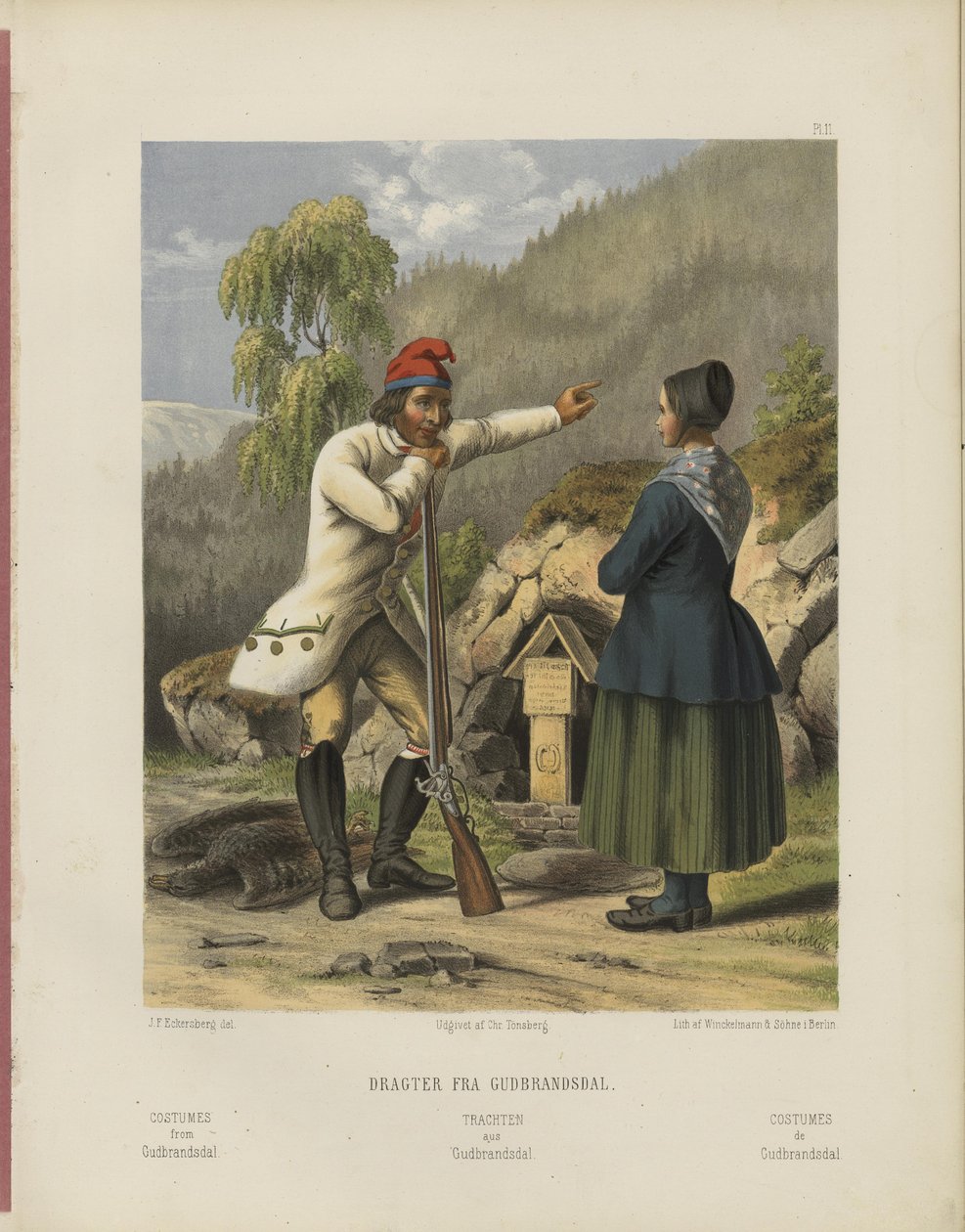 Vybrané norské národní kostýmy od Johan Fredrik Eckersberg