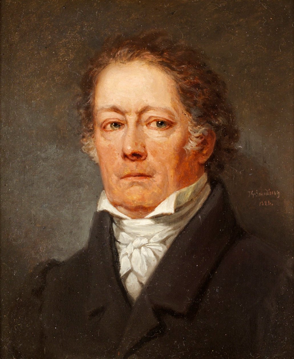 Probošt, člen parlamentu a autor, hrabě Fredrik Bogislaus von Schwerin 1764-1834 od Johan Gustaf Sandberg