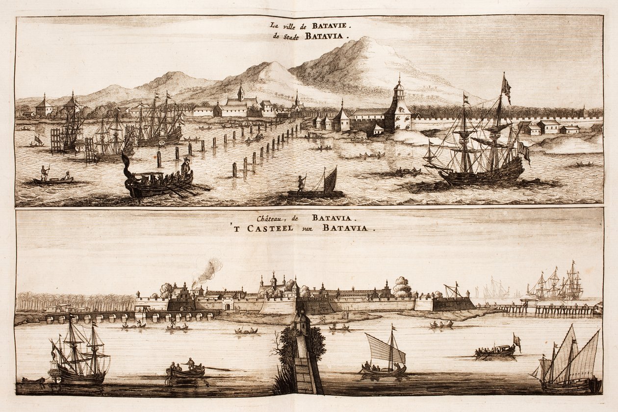 Město a hrad Batavia Batavia (Jakarta) od Johan Nieuhof