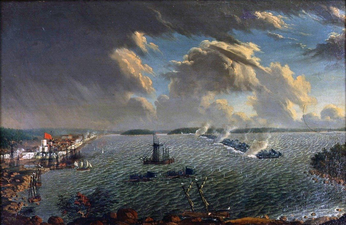 Přístav Fredrikshamn 1790 od Johan Tietrich Schoultz