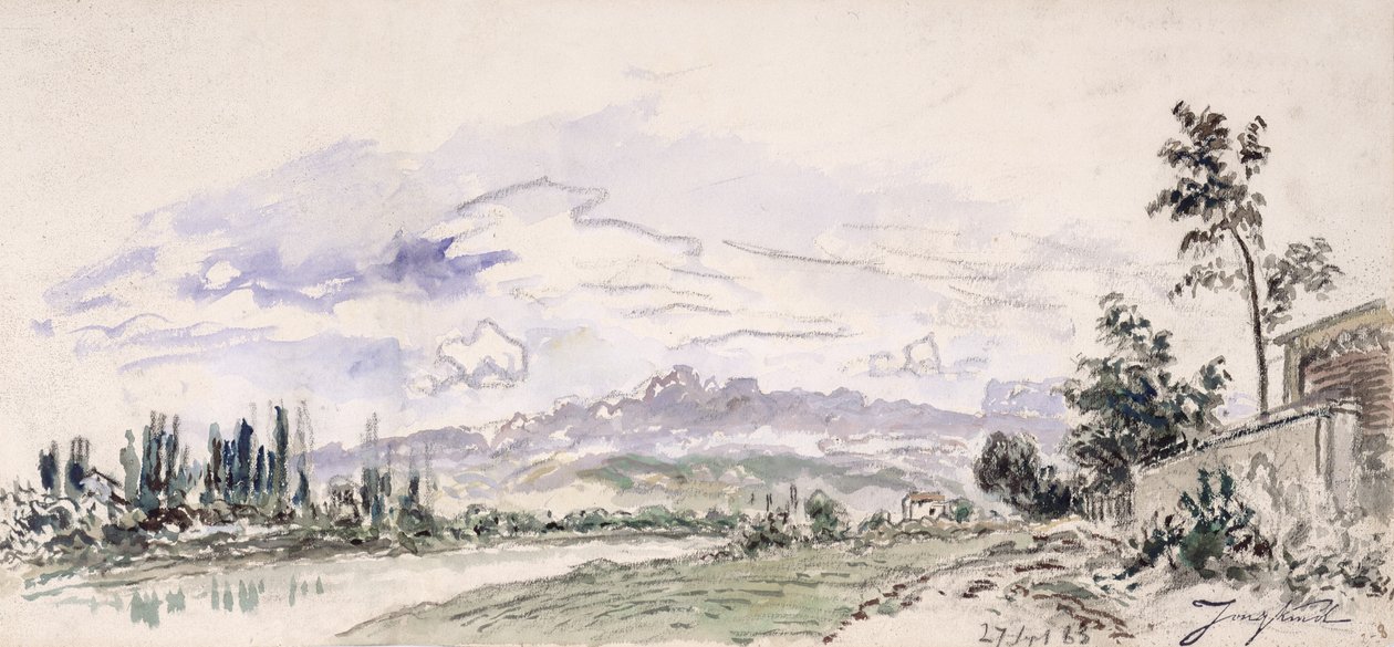 The Banks of the Isere, 27. září 1863 od Johan Barthold Jongkind
