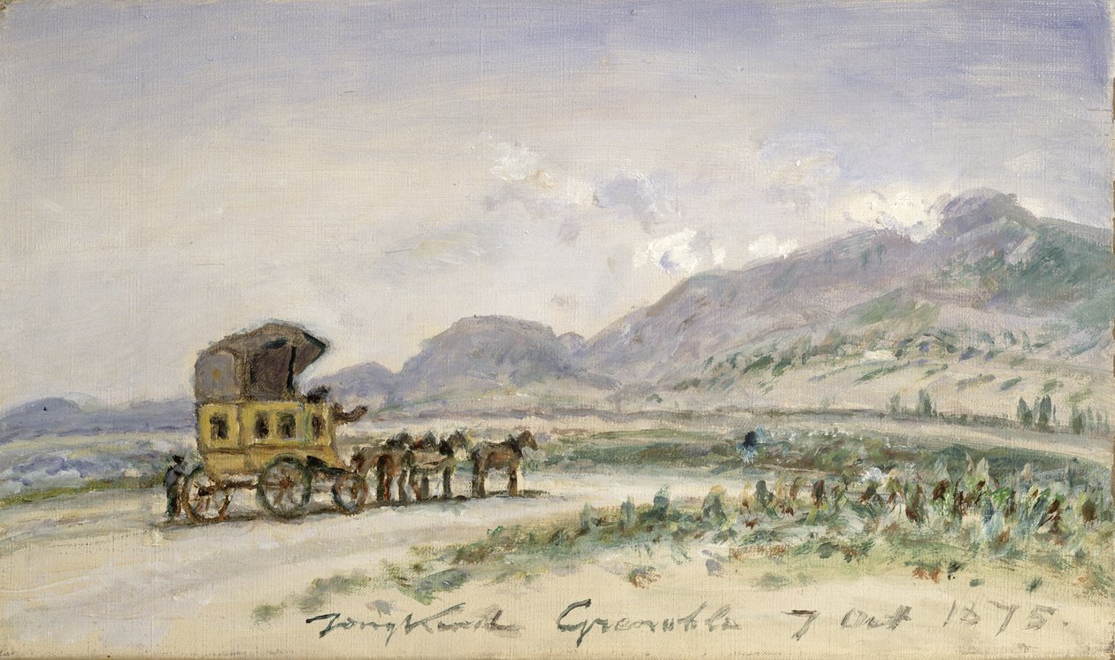 The Diligence from Grenoble to Sassenage, 7. října 1875 od Johan Barthold Jongkind