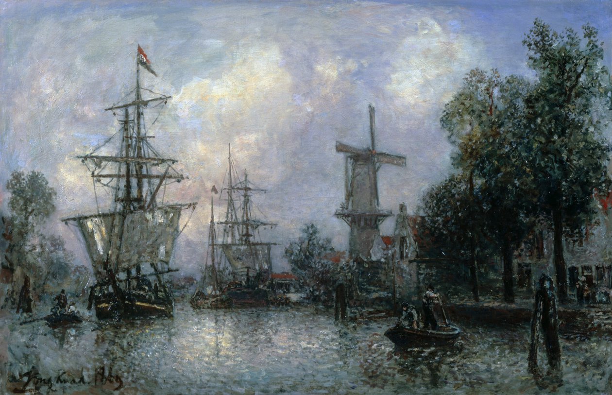 Rotterdamský přístav od Johan Barthold Jongkind