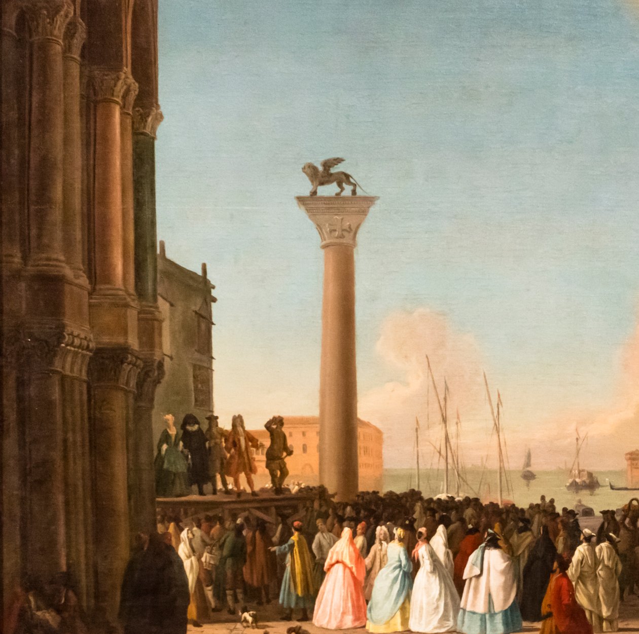 Pohled na Piazzettu, Benátky, asi 1730-35 (olej na plátně) od Johan Anton Richter