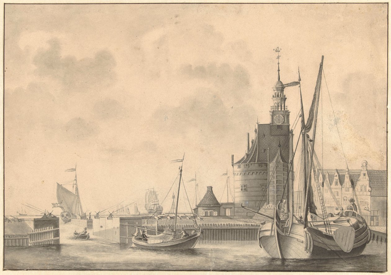 Přístav v Hoornu od Johan Antonie Kaldenbach