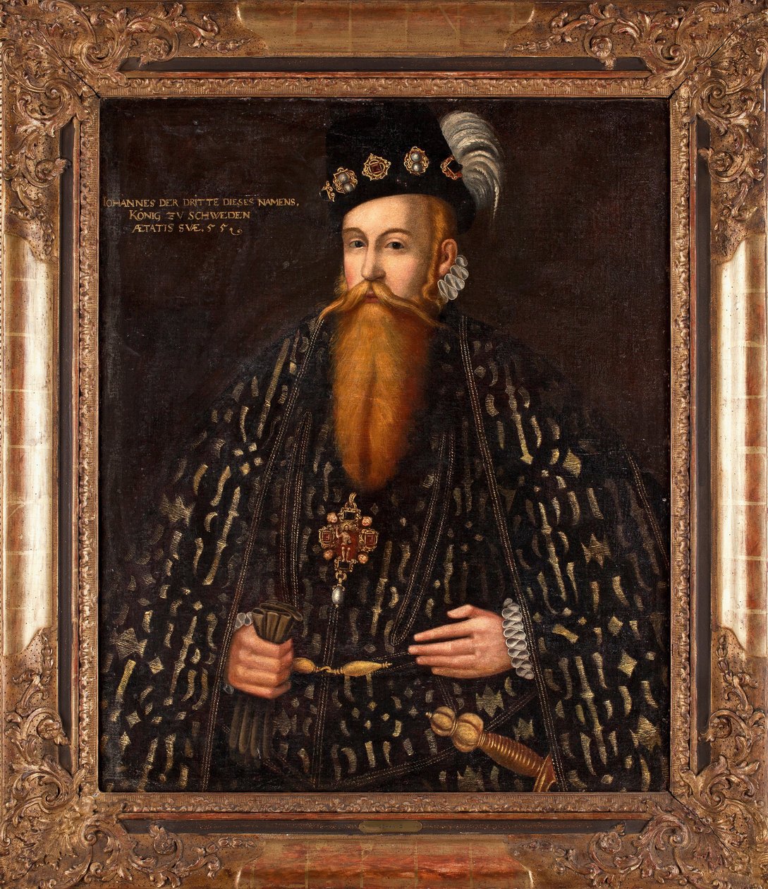 Švédský král Jan III. (1537-1592) - Obraz od Johana Baptisty van Uthera (Utter) (aktivní 1562-1597), olej na plátně (101x83 cm) od Johan Baptista van (active 1562 1597) Uther