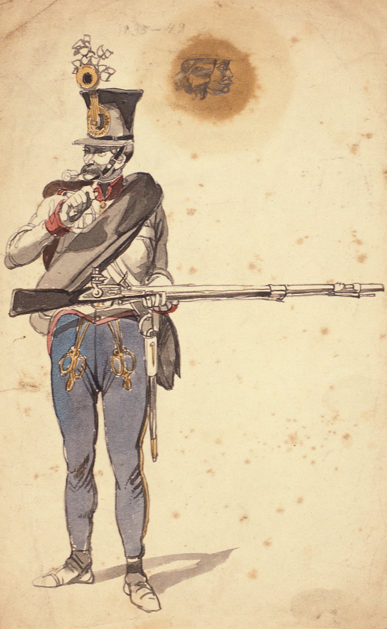 Soukromý voják maďarské pěchoty, 1835-1849 od Johan Baptiste Heinefetter