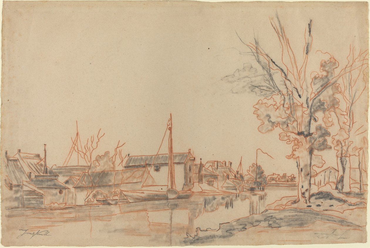 Bords de Canal, konec 19. století. od Johan Barthold Jongkind