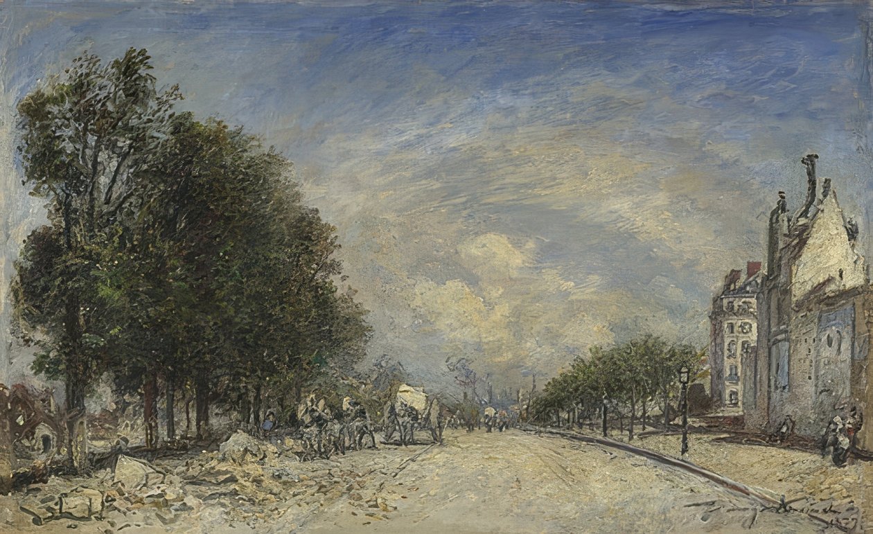 Boulevard de Port-Royal, Paříž. 1877 od Johan Barthold Jongkind