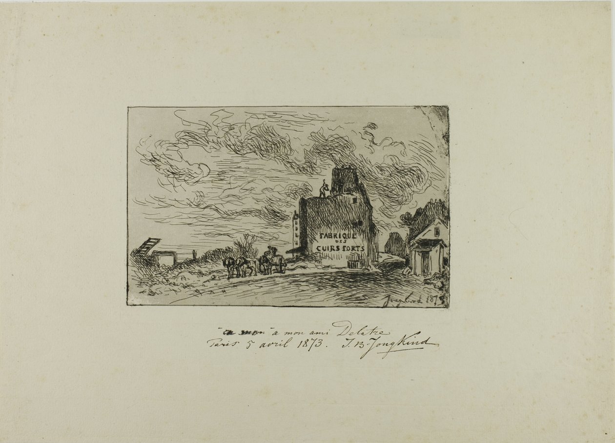 Demolice Rue des Francs-Bourgeois Saint Marcel od Johan Barthold Jongkind
