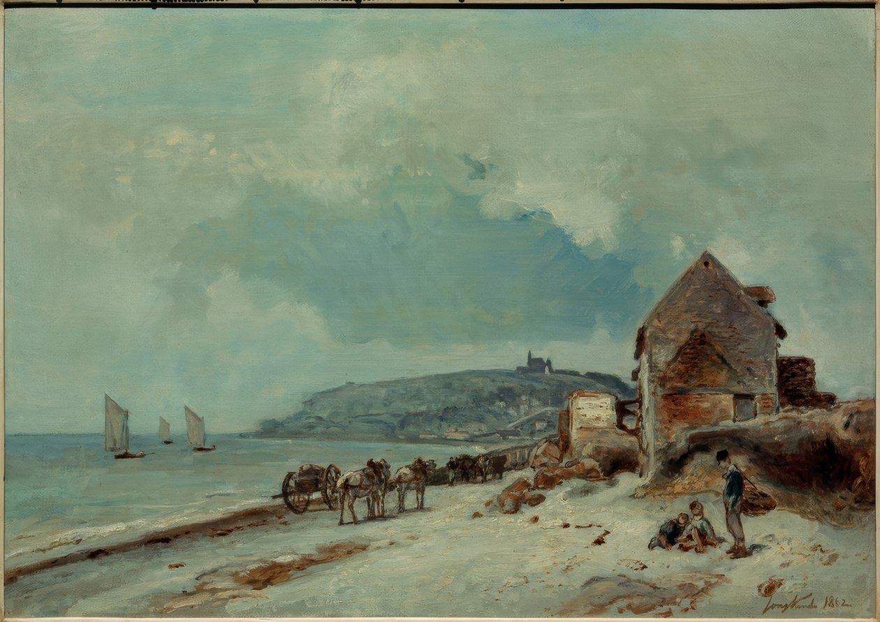 Pláž Sainte-Adresse od Johan Barthold Jongkind