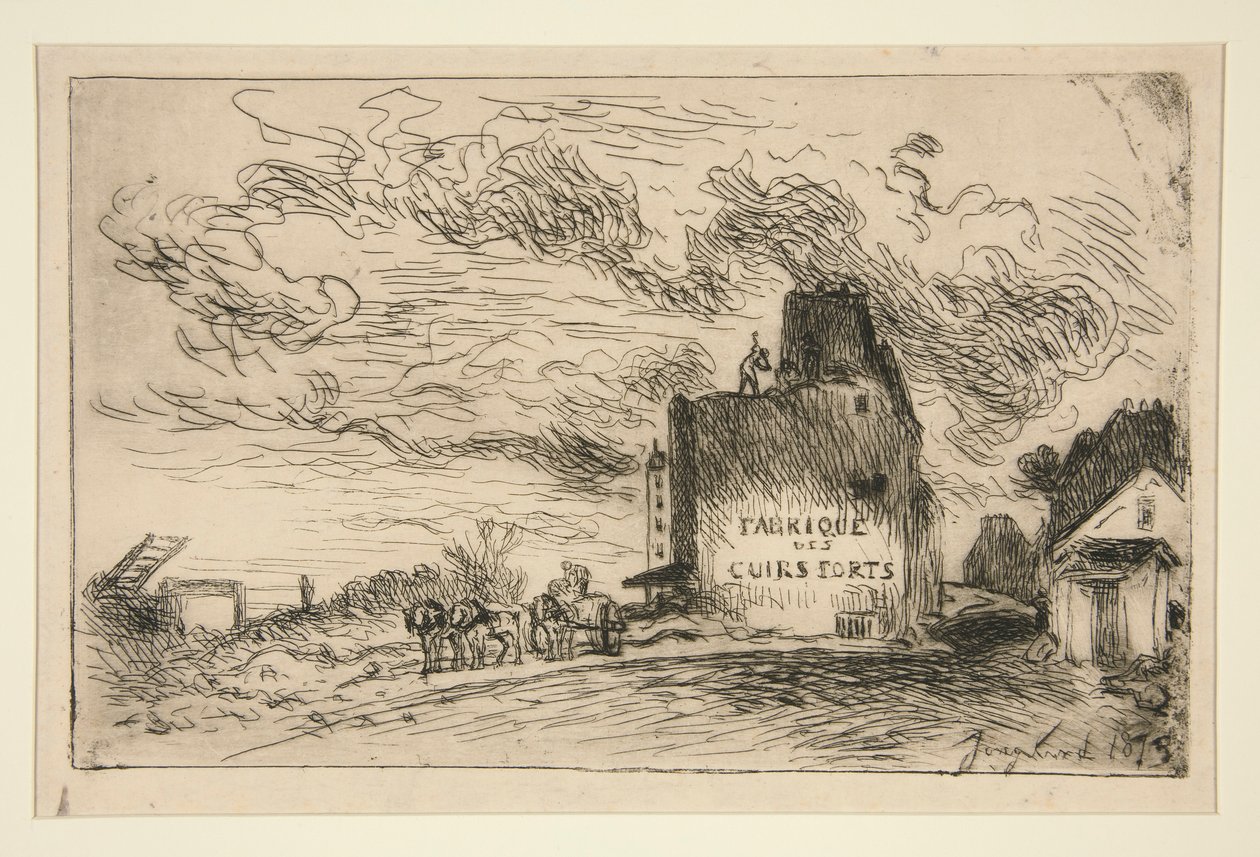 Demolice Rue des Francs-Bourgeois Saint-Marcel (Demolice v Rue des Francs-Bourgeois Saint-Marcel) od Johan Barthold Jongkind