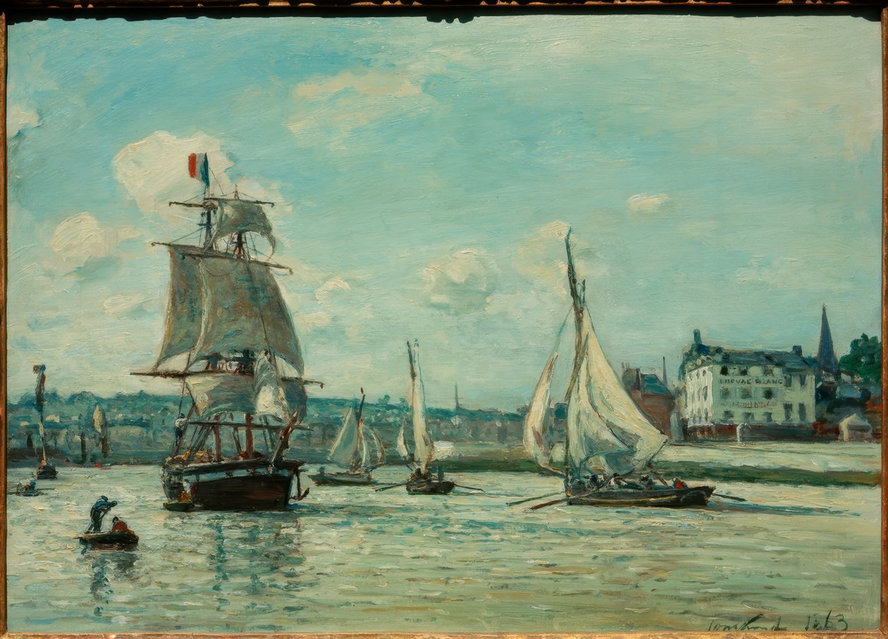 Vplutí do přístavu Honfleur od Johan Barthold Jongkind