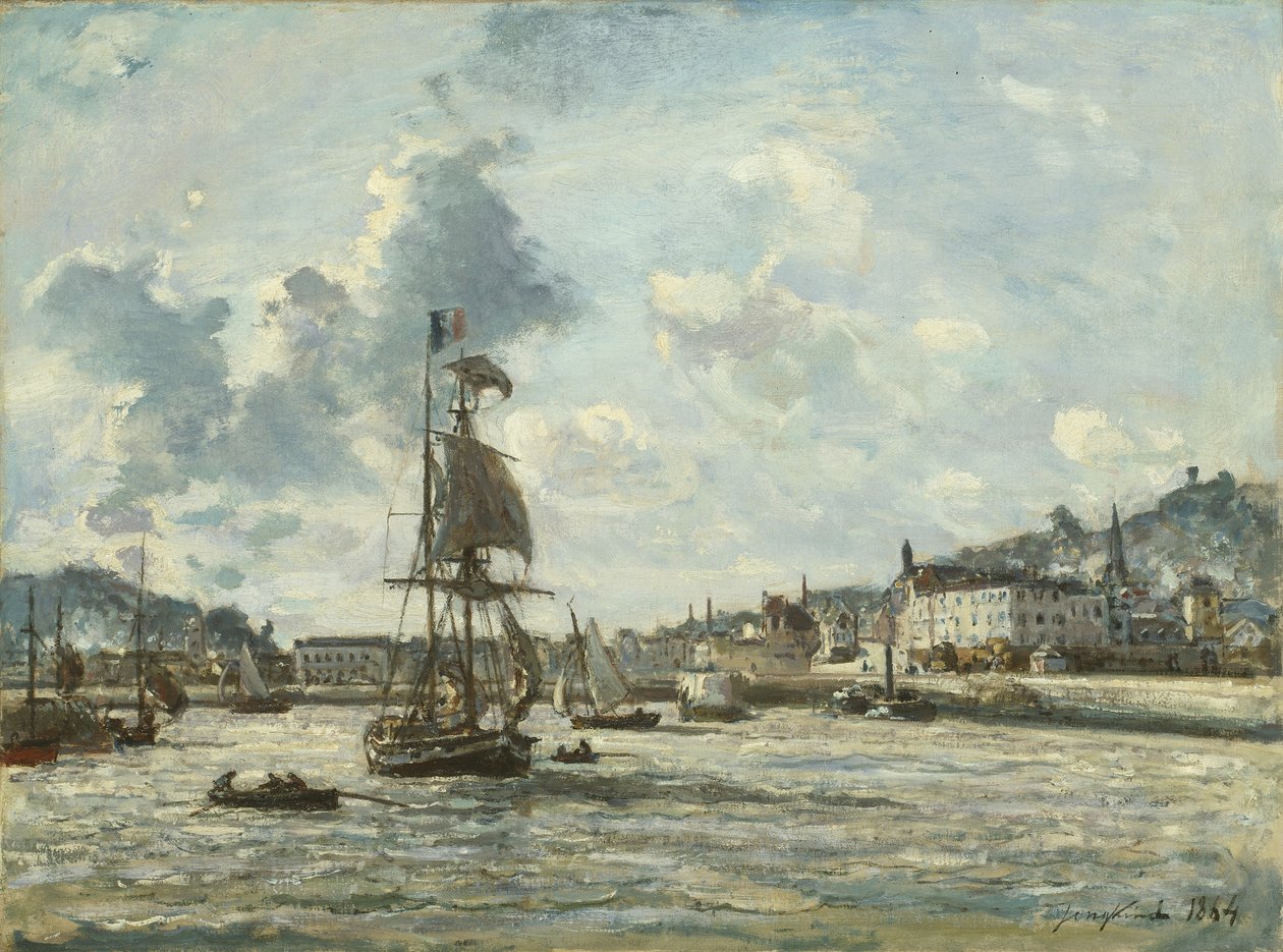 Vjezd do přístavu Honfleur, 1863-64 od Johan Barthold Jongkind