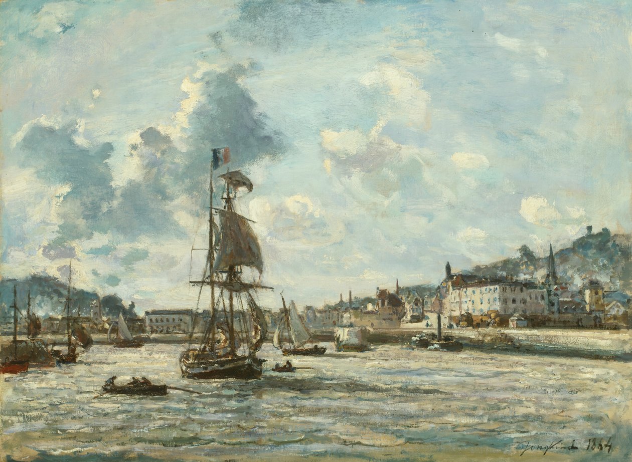 Vjezd do přístavu Honfleur, 186364. od Johan Barthold Jongkind
