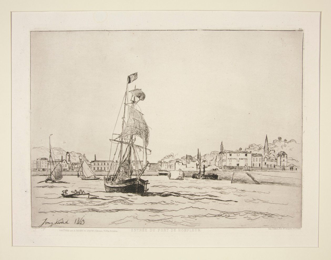 Vjezd do přístavu Honfleur od Johan Barthold Jongkind