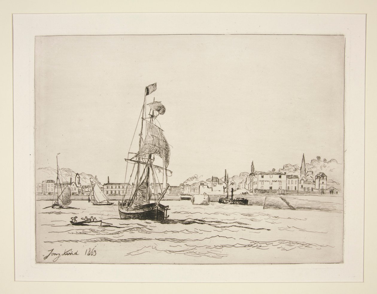 Vjezd do přístavu Honfleur od Johan Barthold Jongkind