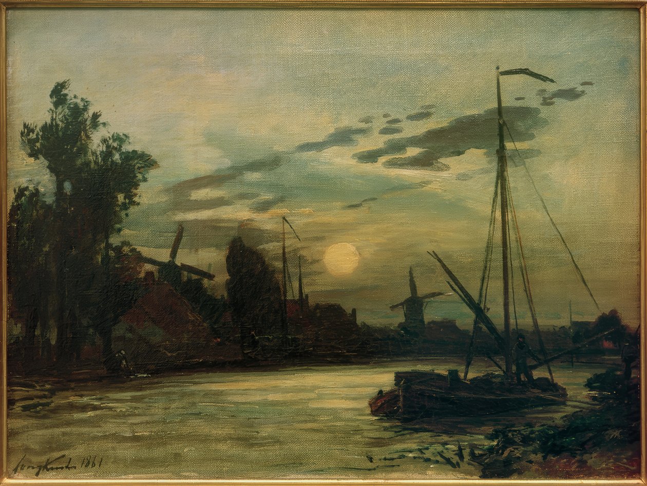 Krajina ve večerních hodinách od Johan Barthold Jongkind