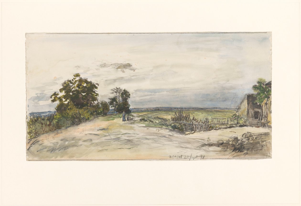 Krajina v Nevers od Johan Barthold Jongkind