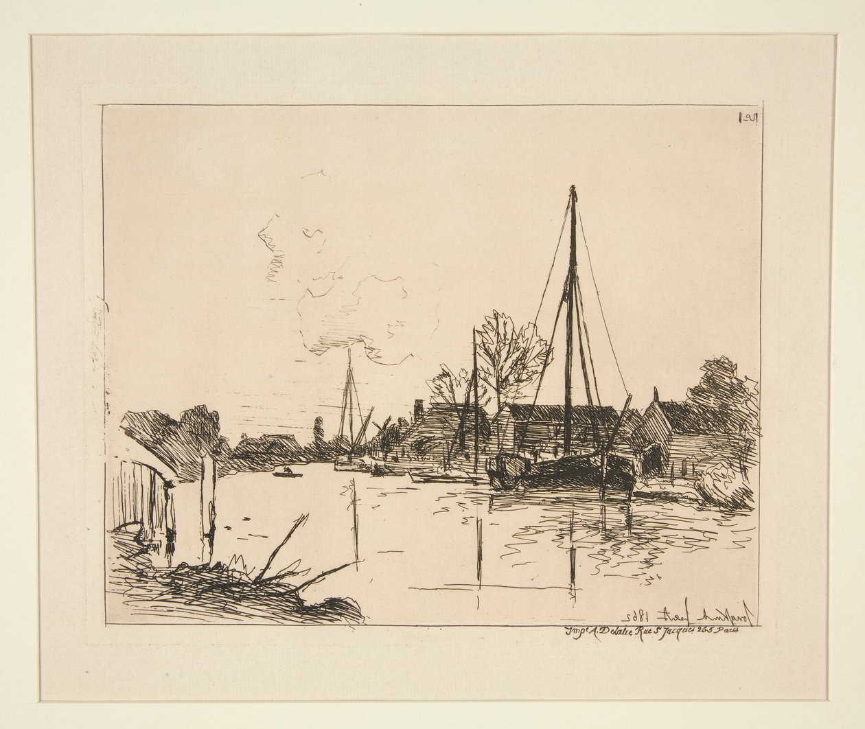 Le Canal (kanál) od Johan Barthold Jongkind