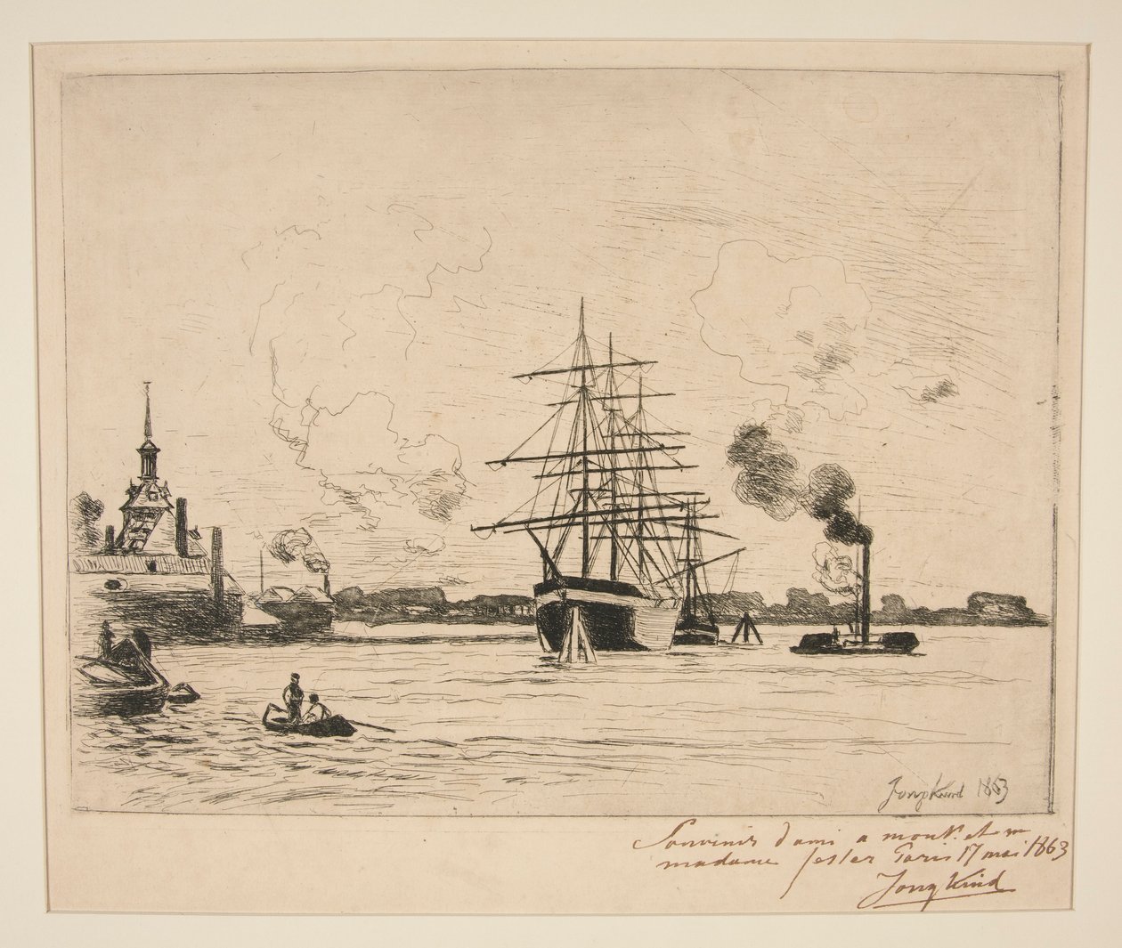 Starý přístav Rotterdam od Johan Barthold Jongkind