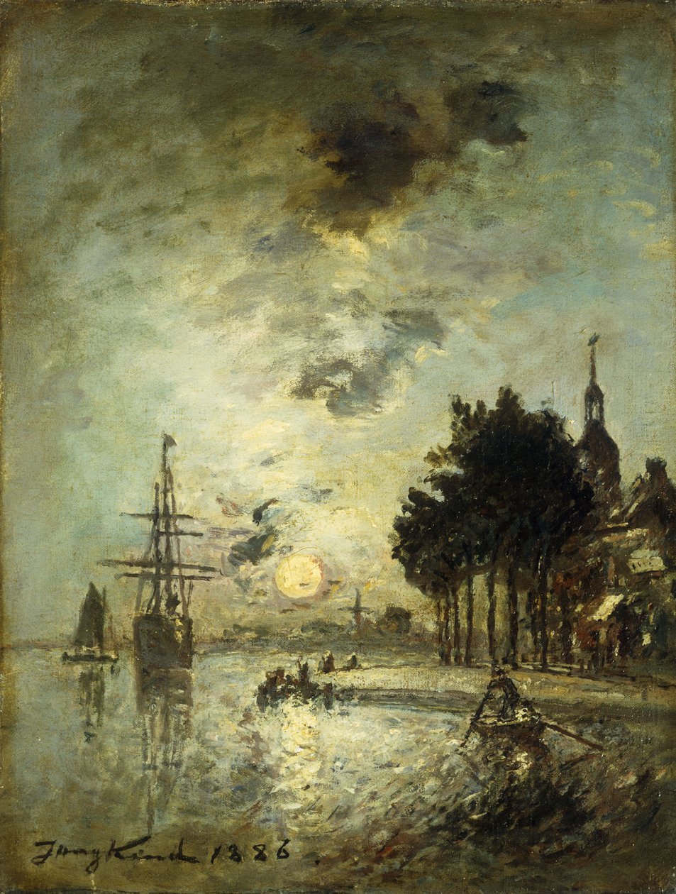 Měsíční svit; Měsíční svit, 1886 od Johan Barthold Jongkind