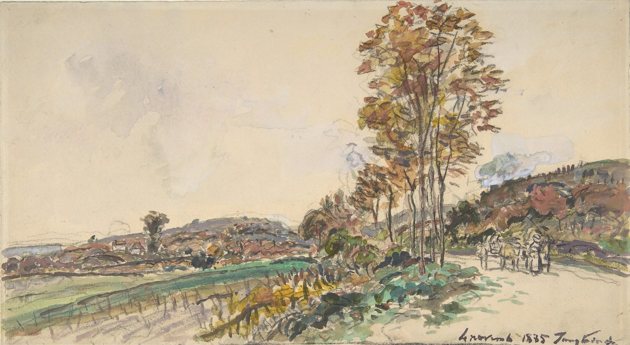 Silnice poblíž La Côte-Saint-André, 1885. od Johan Barthold Jongkind