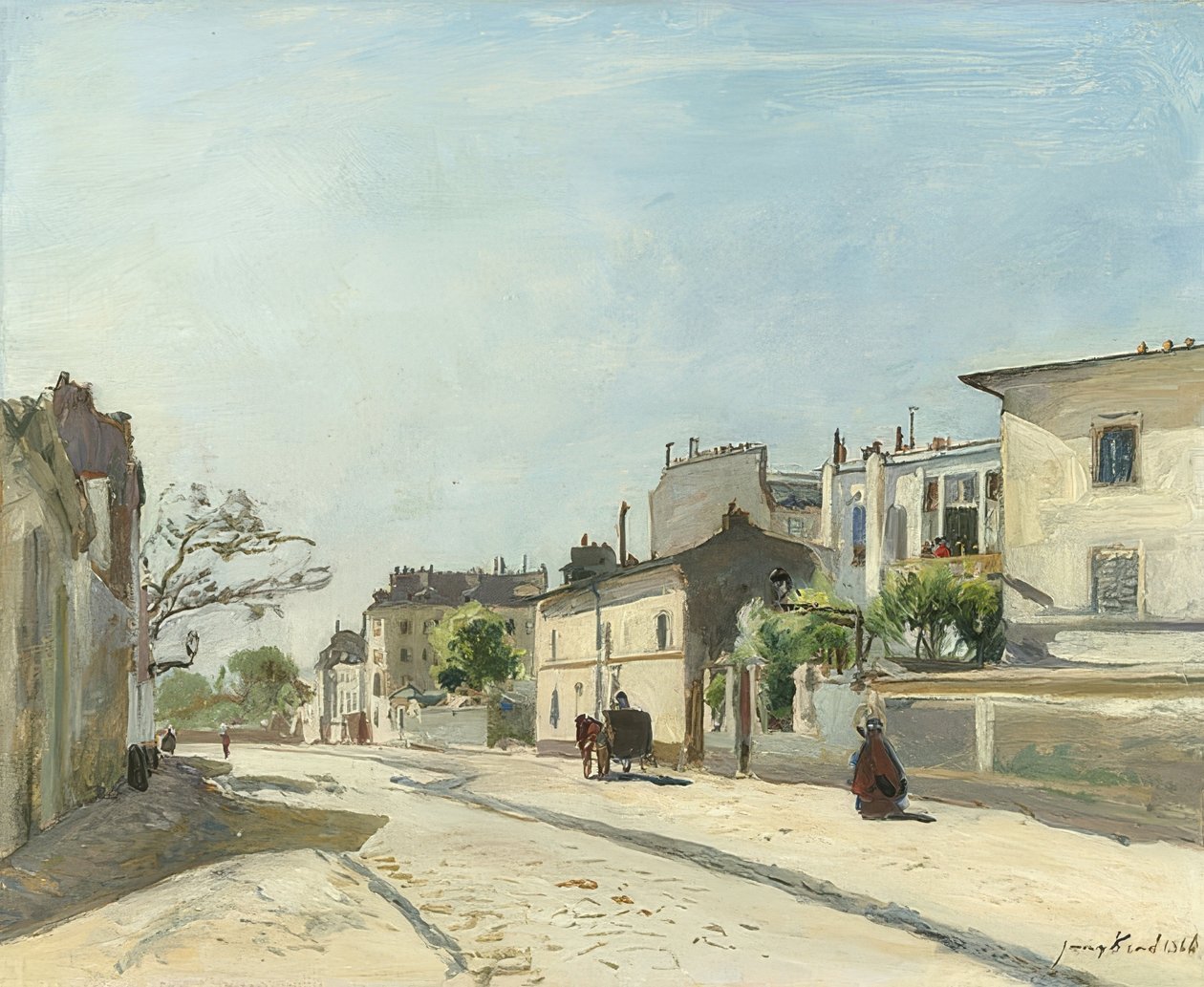 Rue Nôtre-Dame, Paříž. 1866 od Johan Barthold Jongkind