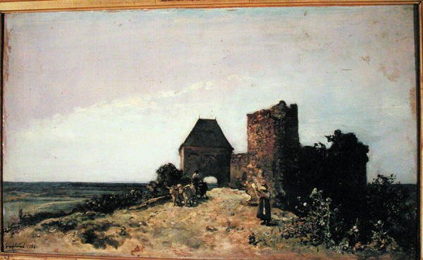Ruiny Chateau de Rozemont (Nievre) 1861 od Johan Barthold Jongkind