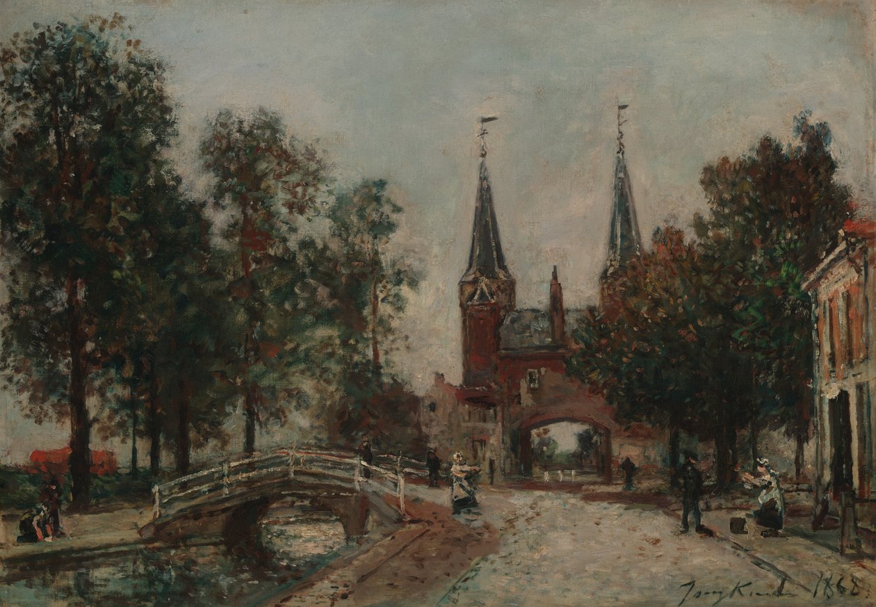 Scéna v Delftu od Johan Barthold Jongkind