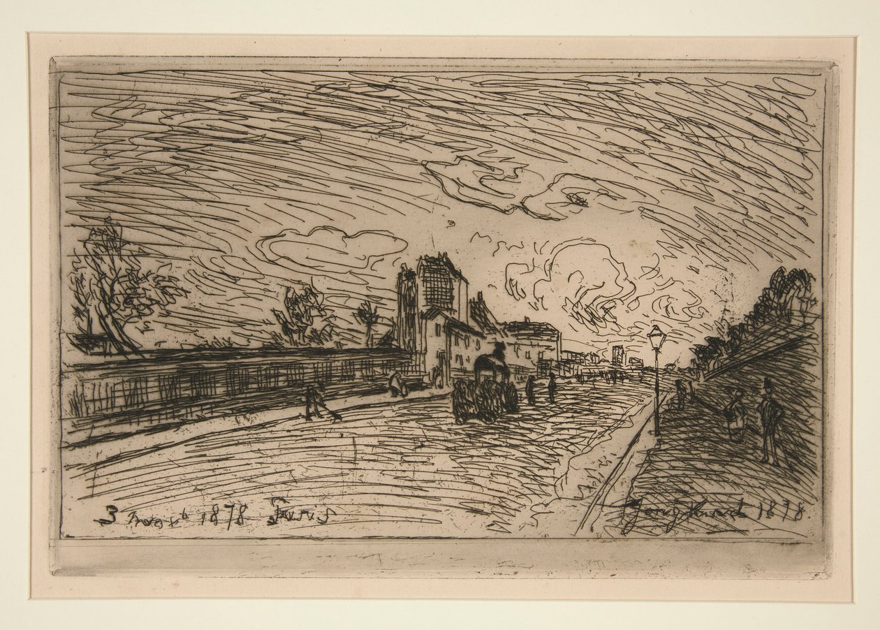 Výstup z Cochin House (Faubourg Saint-Jacques) od Johan Barthold Jongkind