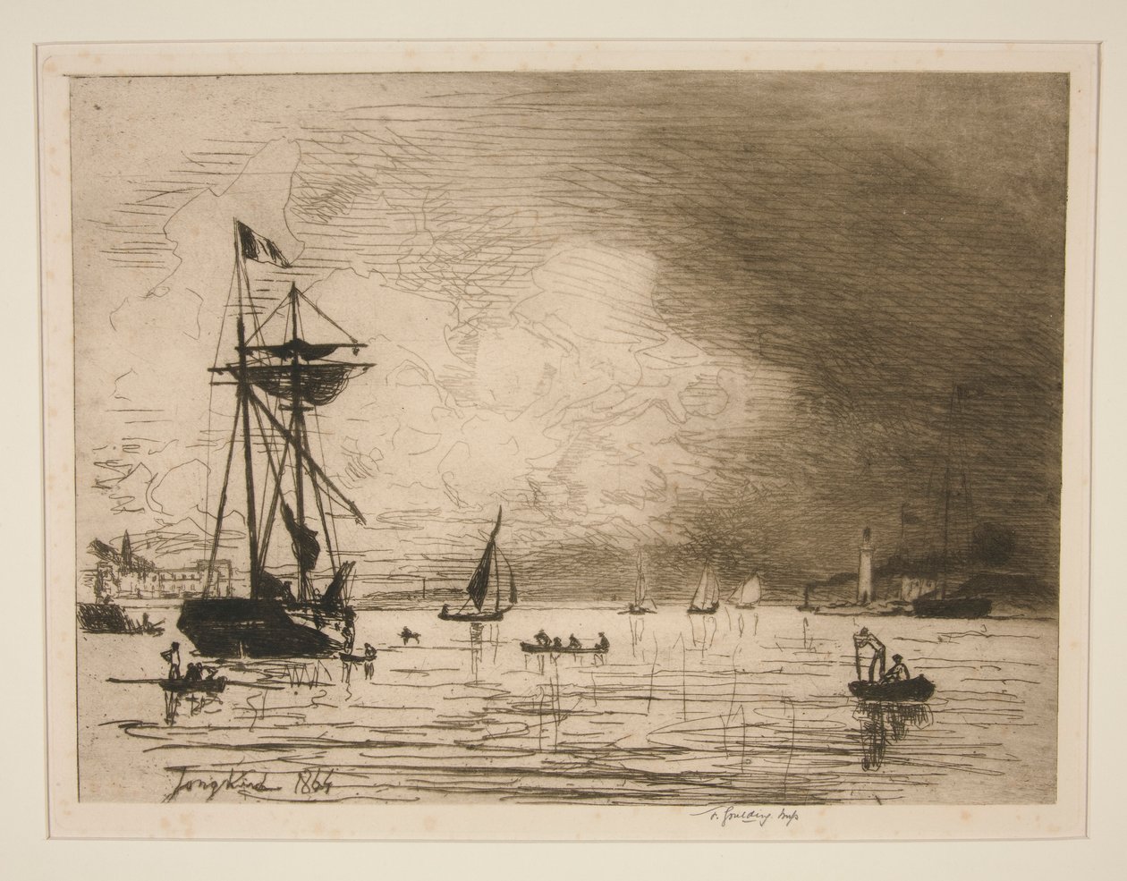 Výjezd z přístavu Honfleur od Johan Barthold Jongkind