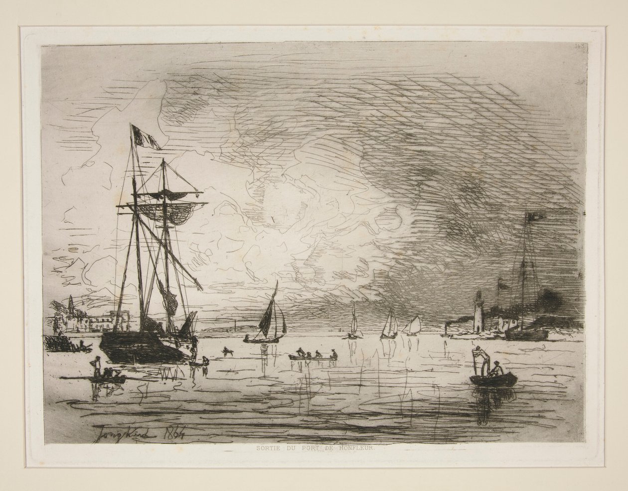 Výjezd z přístavu Honfleur od Johan Barthold Jongkind
