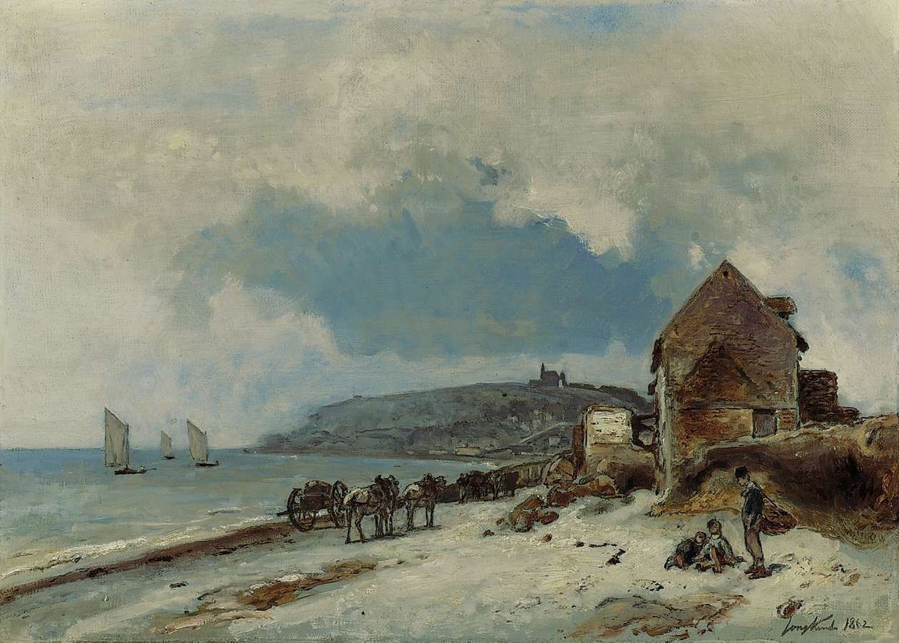 Pláž v Sainte-Adresse, 1862 od Johan Barthold Jongkind
