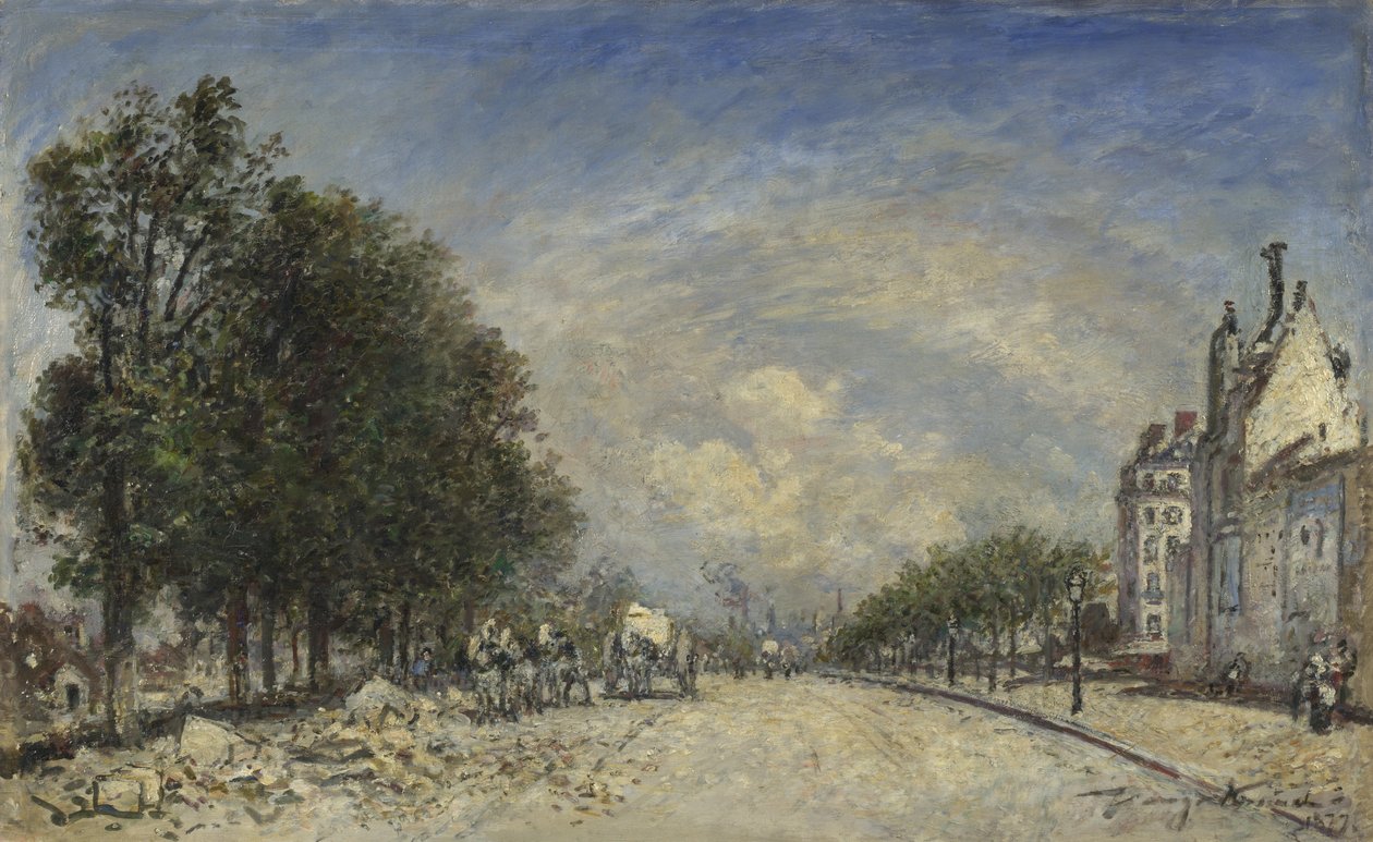 Boulevard de Port-Royal, Paříž, 1877 od Johan Barthold Jongkind