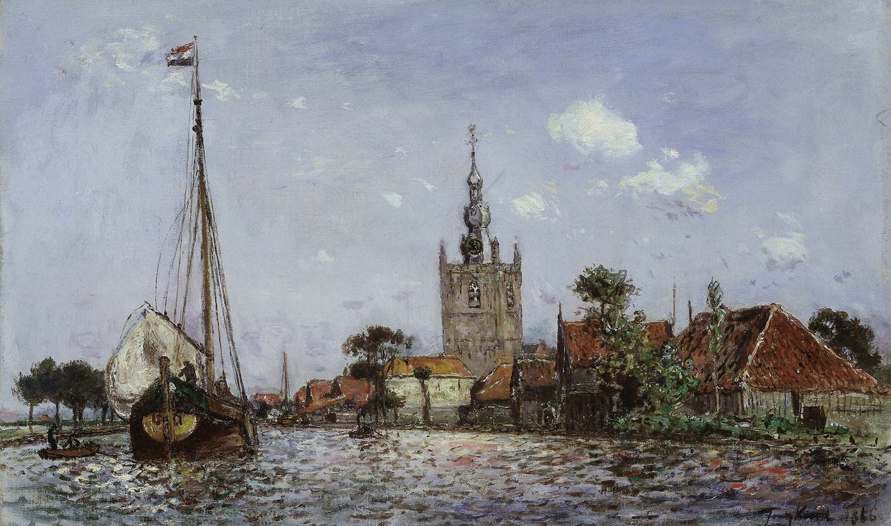 Kostel Overschie od Johan Barthold Jongkind