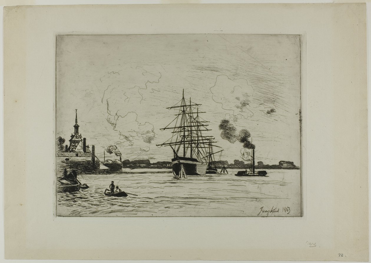 Starý přístav Rotterdam od Johan Barthold Jongkind