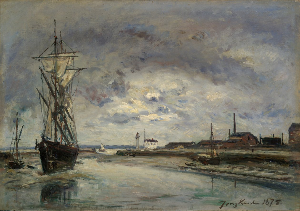Přístav Honfleur od Johan Barthold Jongkind