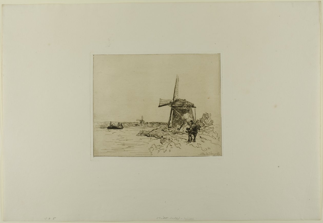 The Towpath, z knihy šesti leptů, pohledy na Holandsko od Johan Barthold Jongkind