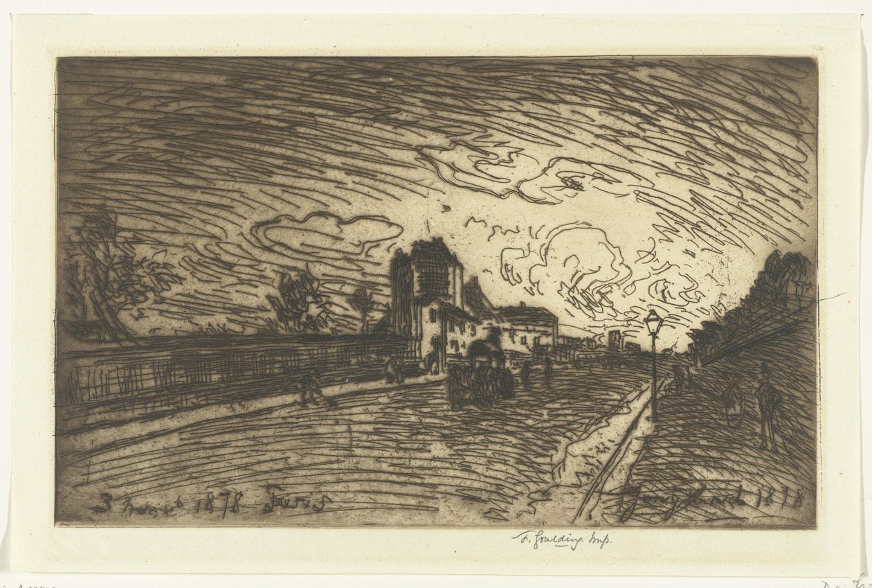 Výjezd z nemocnice Cochin (Faubourg Saint-Jacques, Paříž) od Johan Barthold Jongkind